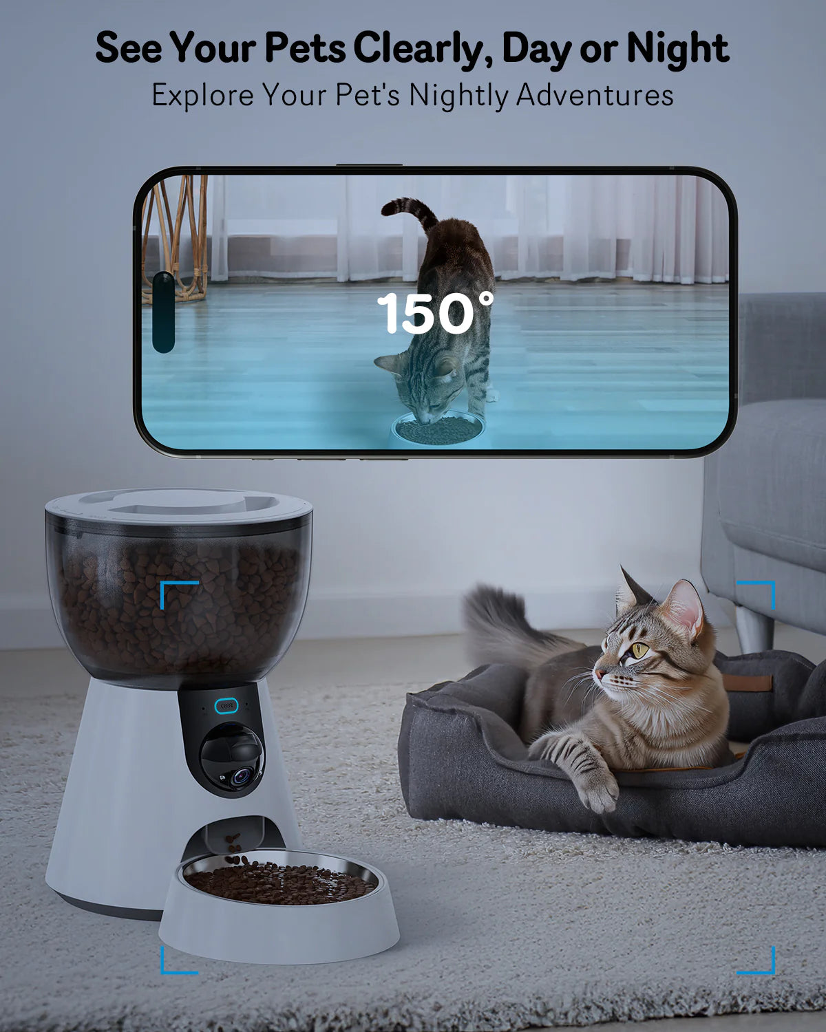 FeedView™ Automatische Kattenvoerautomaat met Camera